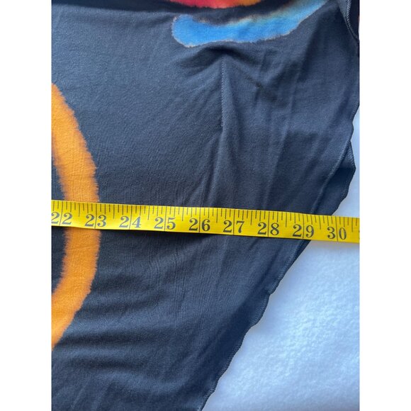 Kokomo Unlimited Tie-Dye Black Poncho Top With Multicolor Spiral Design One Size - Picture 8 of 12